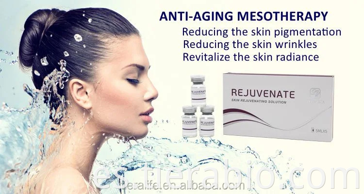 Piel Rejuvenate Solution Mesoterapia Cóctel Acido Hyalurónico Viales Inyectable Anti Envejecimiento Gluthatione para la cara